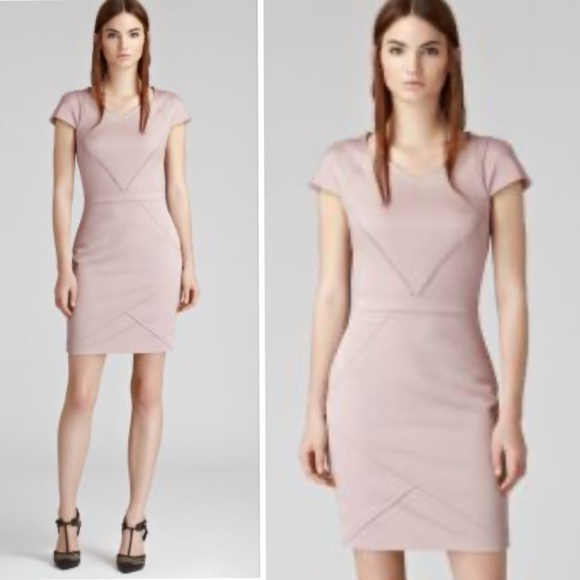 REISS PINK BODY CON DRESS PENSA SEAM BARBIECORE Size 2 - Picture 2 of 13